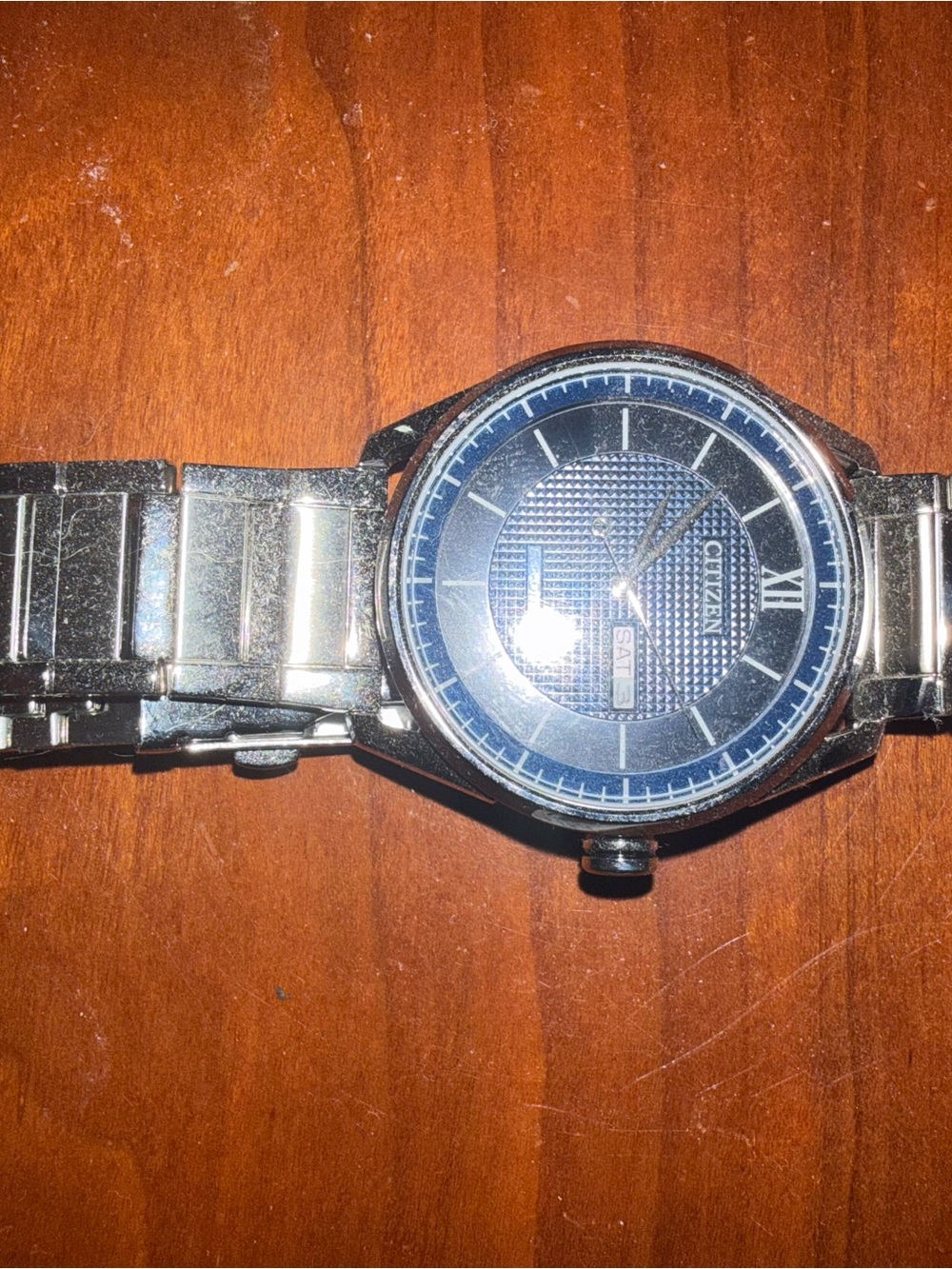Citizen Blue Dial Silver Bracelet Dress Watch